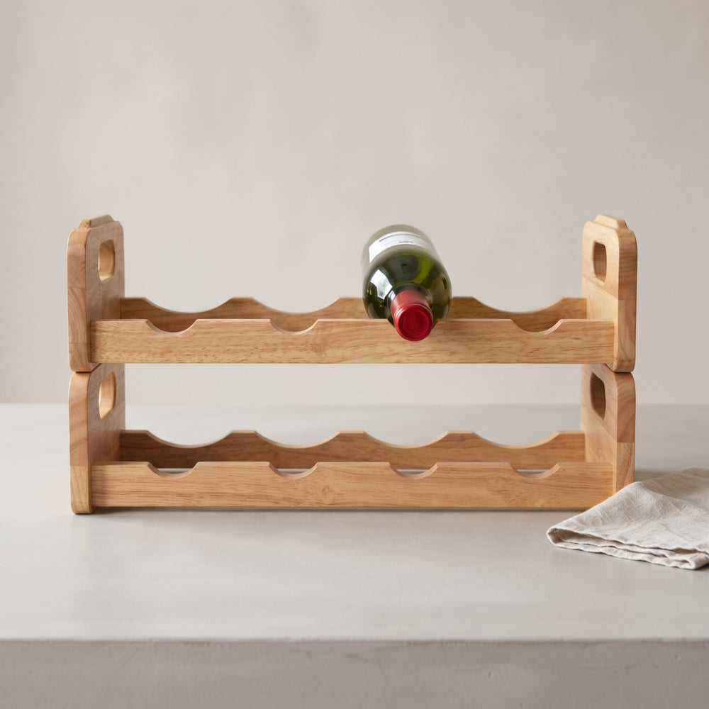 Cosy & Trendy Wooden Wine Rack - Stackable - 4 Bottles