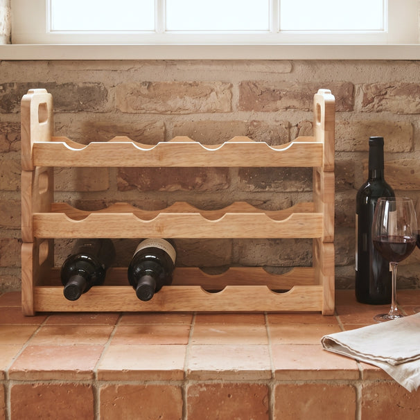 Cosy & Trendy Estante de vino Madera - Apilable - 4 botellas