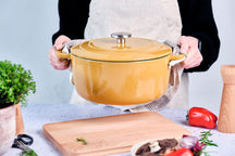 Cosy & Trendy Casserole Fontestic Cast Iron Amber Gold Ø 28 cm / 6.8 Liter - Enamelled