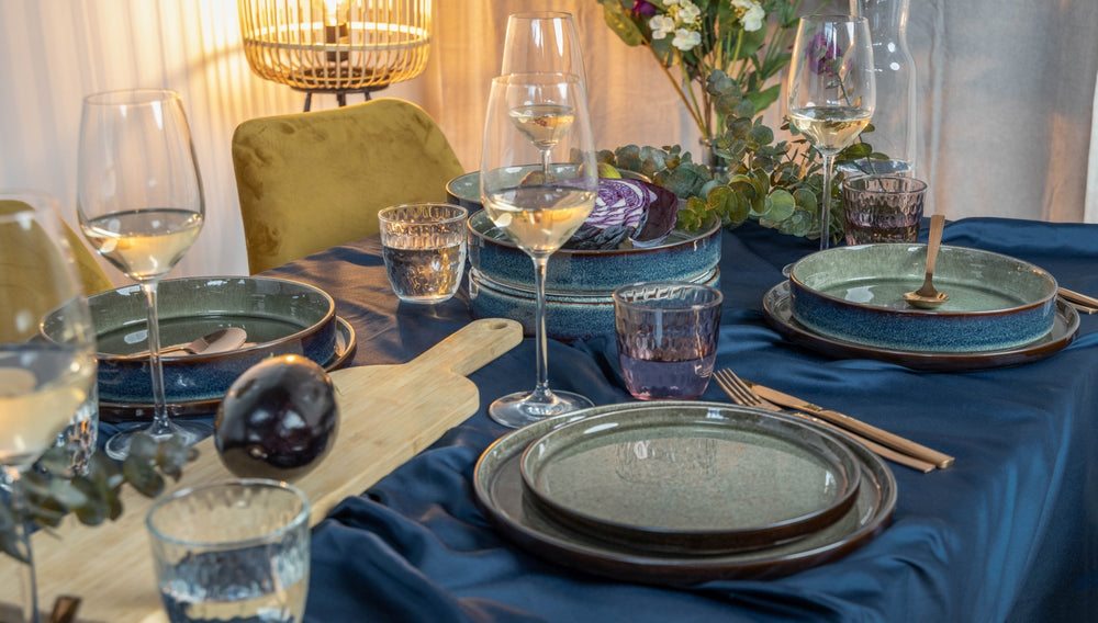 Cosy & Trendy Dinner Plates Quintana Green ø 28 cm - 4 pieces