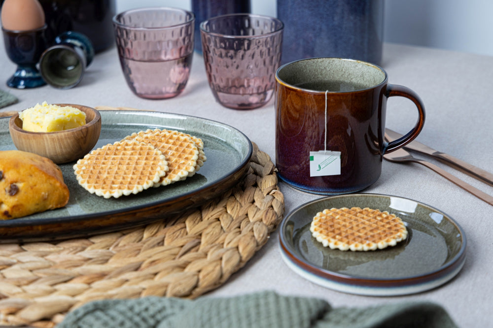 Cosy & Trendy Deep Plates / Pasta Bowls - Quintana Green ø 20 cm / H 5.2 cm - 4 Pieces