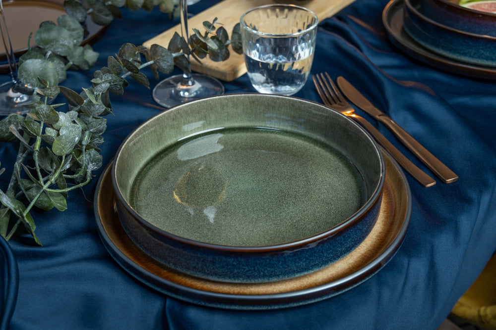 Cosy & Trendy Dinner Plates Quintana Green ø 28 cm - 4 pieces