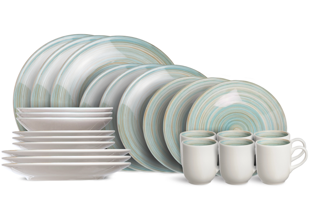 Cosy & Trendy Dinnerware Set Turbolino - Blue - 24 pieces / 6 people