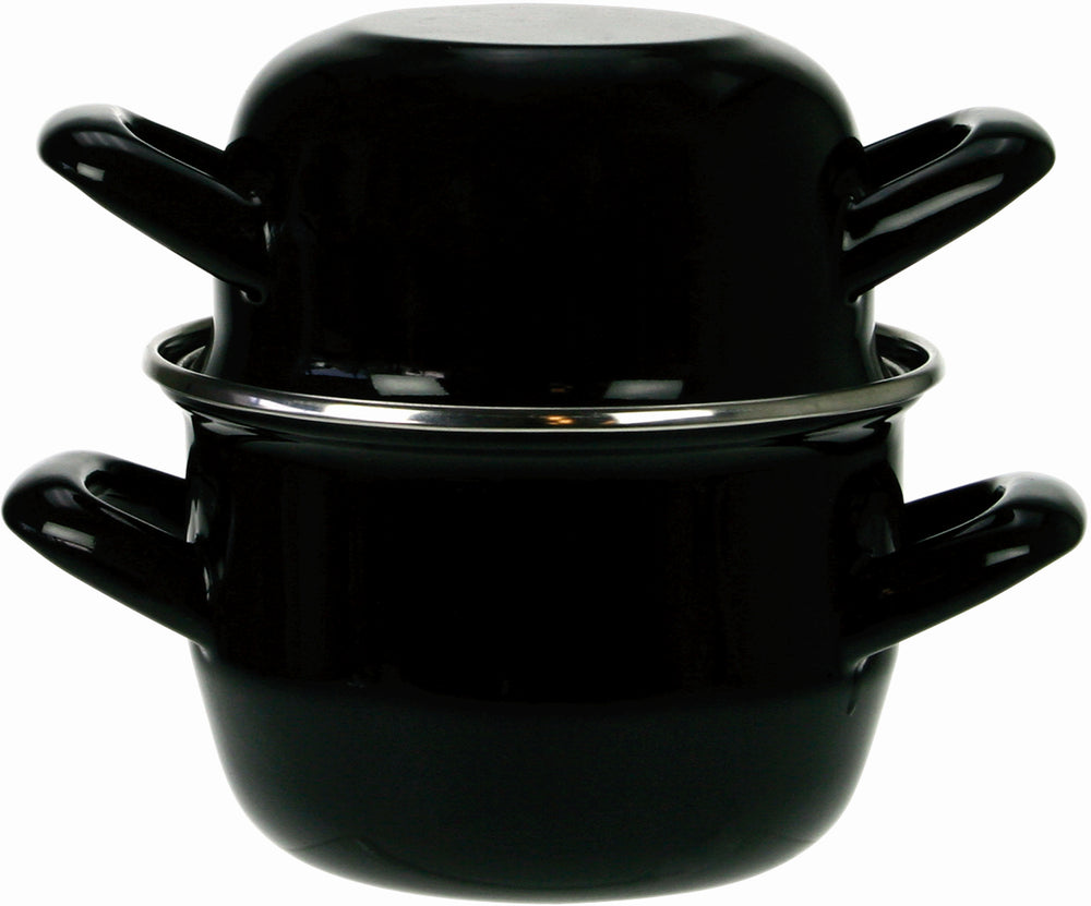 Mussel Set - Mussel Pot ø 24 cm (Induction) with Mussel Plates & Anovi Mussel Cutlery - 2 Persons