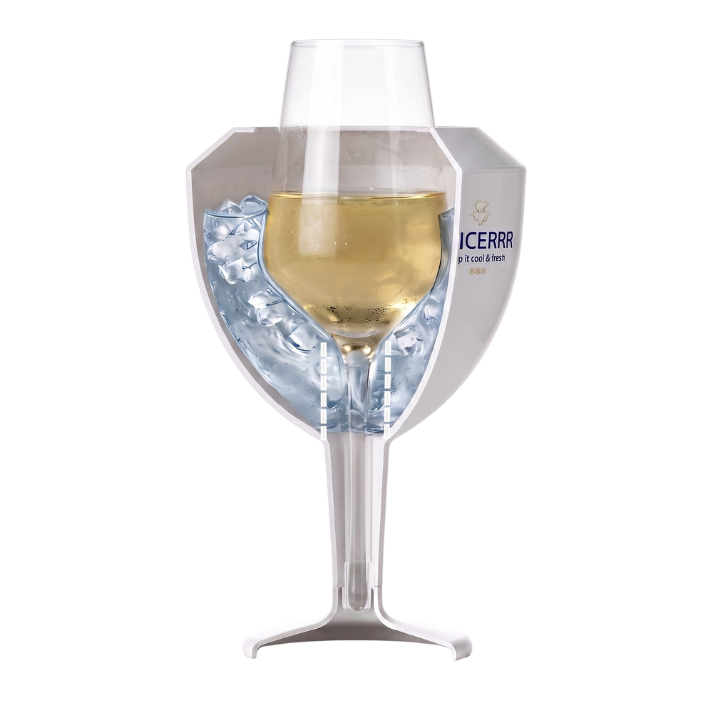 GLICERRR Wine glass cooler and holder set + glass - 4 pieces