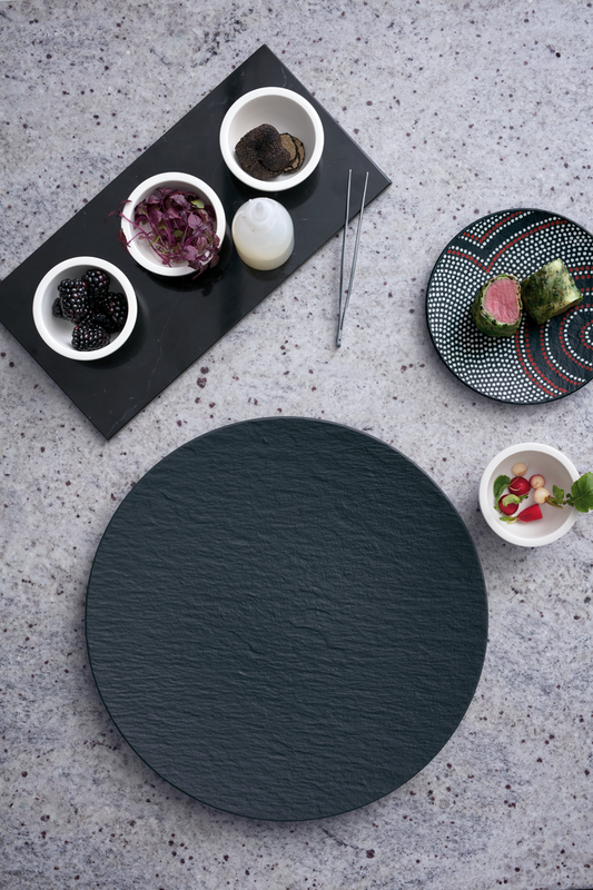 Villeroy & Boch dinner plate Manufacture Rock - Black - ø 25 cm