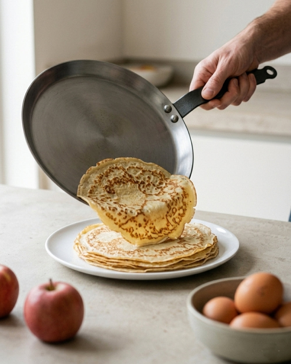 De Buyer Pancake Pan / Crepe Pan Carbone Plus - Sheet Steel - ø 26 cm - without Non-Stick Coating