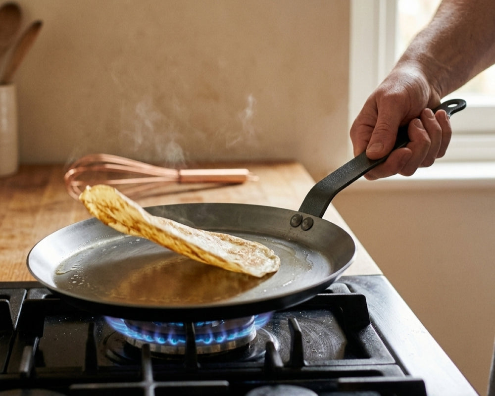 De Buyer Pancake Pan / Crepe Pan Carbone Plus - Sheet Steel - ø 26 cm - without Non-Stick Coating
