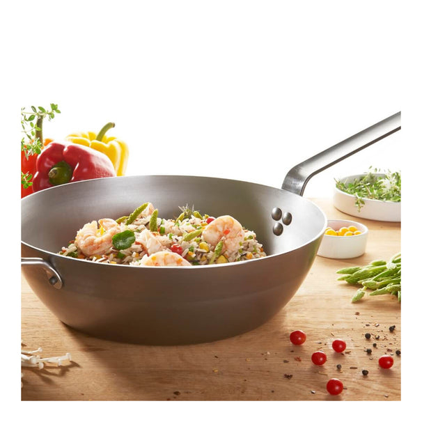 De Buyer Sartén para Saltear / Sauteuse Mineral B - ø 32 cm / 5.5 litros - sin revestimiento antiadherente
