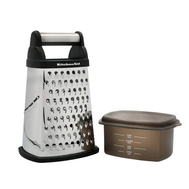 KitchenAid Box Grater Core Stainless Steel 16.5cm - with storage container 473 ml