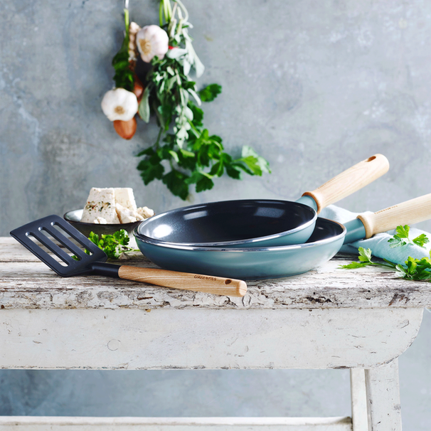 GreenPan frying pan set con espátula - Mayflower - ø 20 & 24 cm - capa antiadherente cerámica