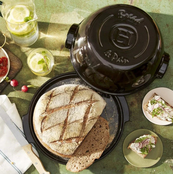 Emile Henry Bread Baker Round - Ceramic - Fusain - ø 29.5 cm / 5.2 liters
