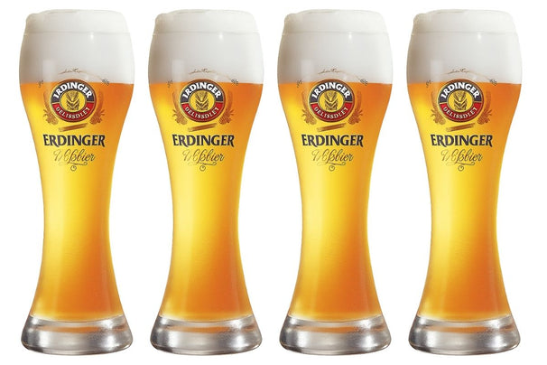 Vasos de cerveza Erdinger Weizen 500 ml - 4 piezas