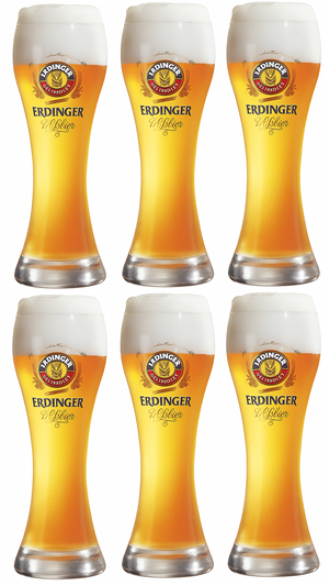 Vasos de cerveza Erdinger Weizen - 500 ml - 6 piezas