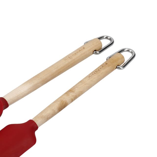 KitchenAid Spatula Set Core Birchwood Silicone Empire Red 2-piece - Nonstick Safe