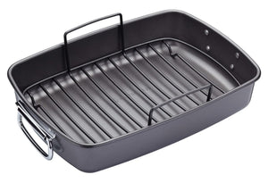 MasterClass Roasting Pan with Rack - 40 x 28 cm - Standard Non-Stick Coating
