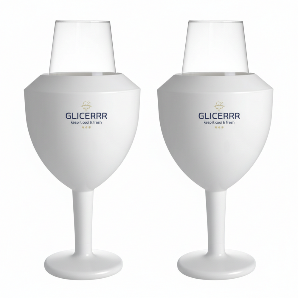 Set enfriador y soporte para copas de vino GLICERRR + copa - 2 unidades