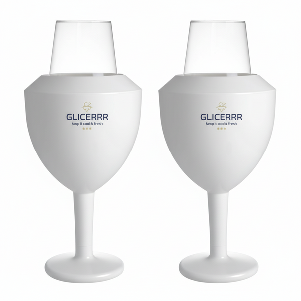 Set enfriador y soporte para copas de vino GLICERRR + copa - 2 unidades