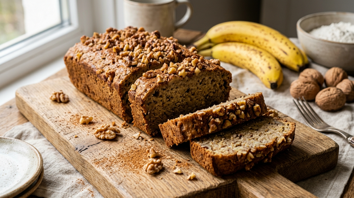 Jugoso, con toques de nuez y naturalmente sin gluten, horneado.