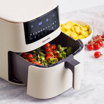 GreenPan Airfryer Bistro XXL - Cream - 7.2 Liter - open