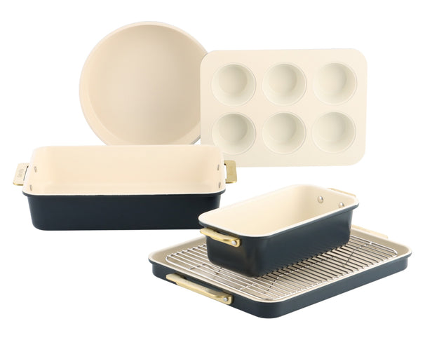 GreenPan Bakeware Set Padova Reserve Oxford Blue 6-piece - ceramic non-stick coating