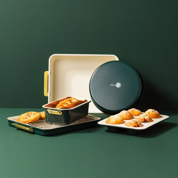 GreenPan Set de repostería Padova Reserve Pine Green 6 piezas - revestimiento antiadherente cerámico