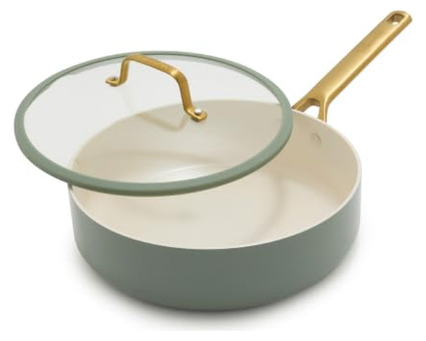 GreenPan Salteadora con tapa Padova Reserve Pro 2.0 Green ø 26 cm - revestimiento antiadherente cerámico