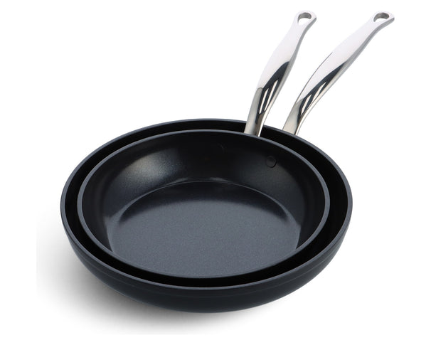 GreenPan Juego de sartenes Barcelona Pro 2 piezas - ø 24 & 28 cm - revestimiento antiadherente cerámico