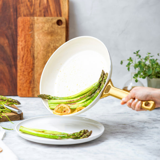 GreenPan Frying Pan Set Padova Reserve Cream White 2-piece - Frying Pan ø 20 & 26 cm - ceramic non-stick coating