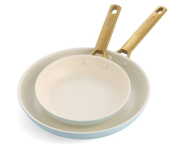 GreenPan Frying Pan Set Padova Reserve Light Blue 2-piece - Frying Pan ø 20 & 26 cm - ceramic non-stick coating