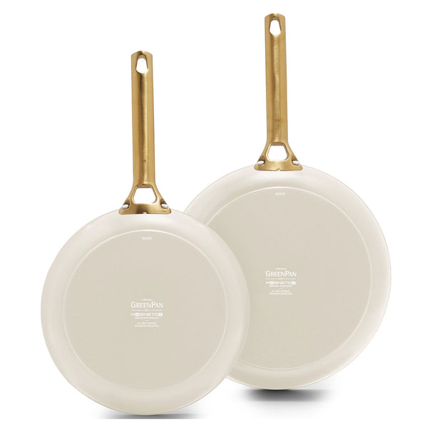 GreenPan Juego de sartenes Padova Reserve Pro 2.0 Cream 2 piezas - Sartén ø 24 & 28 cm - revestimiento antiadherente cerámico