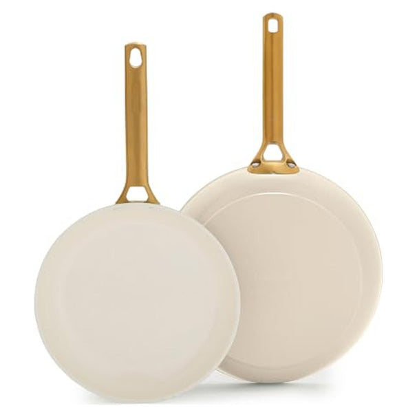GreenPan Frying Pan Set Padova Reserve Pro 2.0 Cream 2-piece - Frying Pan ø 24 & 28 cm - ceramic non-stick coating