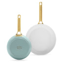 GreenPan Frying Pan Set Padova Reserve Smokey Blue 2-piece - Frying Pan ø 20 & 26 cm - ceramic non-stick coating