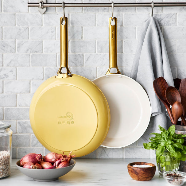 GreenPan Frying Pan Set Padova Reserve Sunshine Yellow 2-piece - Frying Pan ø 20 & 26 cm - ceramic non-stick coating