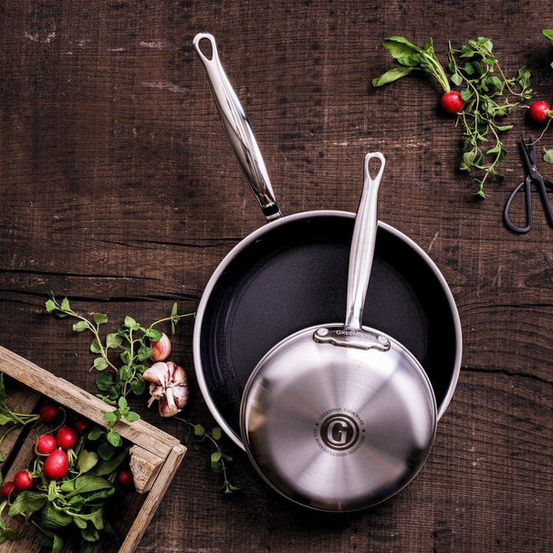 GreenPan Frying Pan Set Premiere Stainless Steel 2-piece - ø 20 & 28 cm - Ceramic Non-Stick Coating
