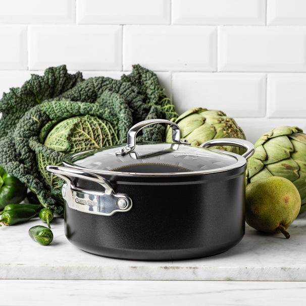 GreenPan Olla Barcelona Pro Negra ø 24 cm / 4,9 litros - revestimiento antiadherente cerámico