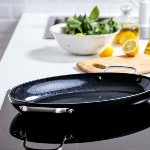 GreenPan Fish Pan Oval Copenhagen 40 cm - Ceramic Non-Stick Coating