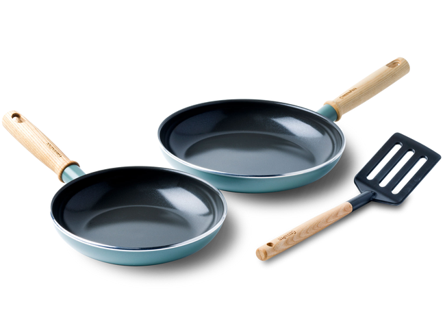 GreenPan Frying Pan Set with spatula - Mayflower - ø 20 & 24 cm - ceramic non-stick coating