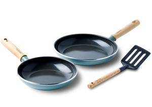 GreenPan frying pan set con espátula - Mayflower - ø 20 & 24 cm - capa antiadherente cerámica