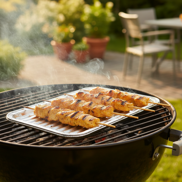 Bandejas de aluminio para barbacoa Cookinglife Grill / Bandeja para parrilla BBQ / Bandeja para grill 28 x 23 cm - 15 unidades