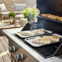 Cookinglife Grill BBQ Aluminium Trays / BBQ Grill Tray / Grill Dish 28 x 23 cm - 15 pieces