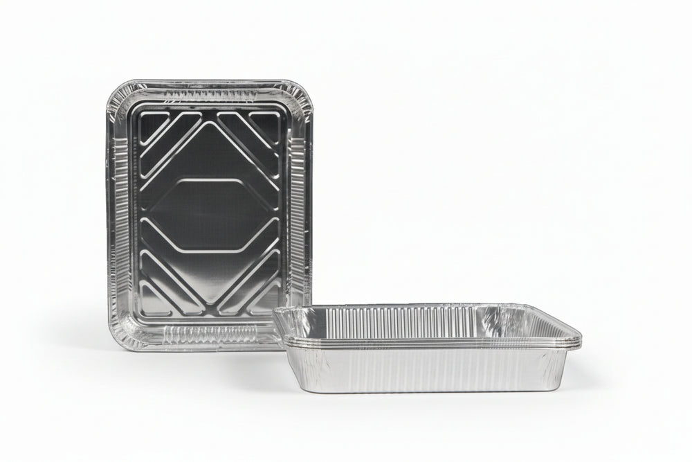 Cookinglife Grill Bandejas de Aluminio para BBQ / Bandeja para Parrilla BBQ - 23 x 18 cm - 18 unidades