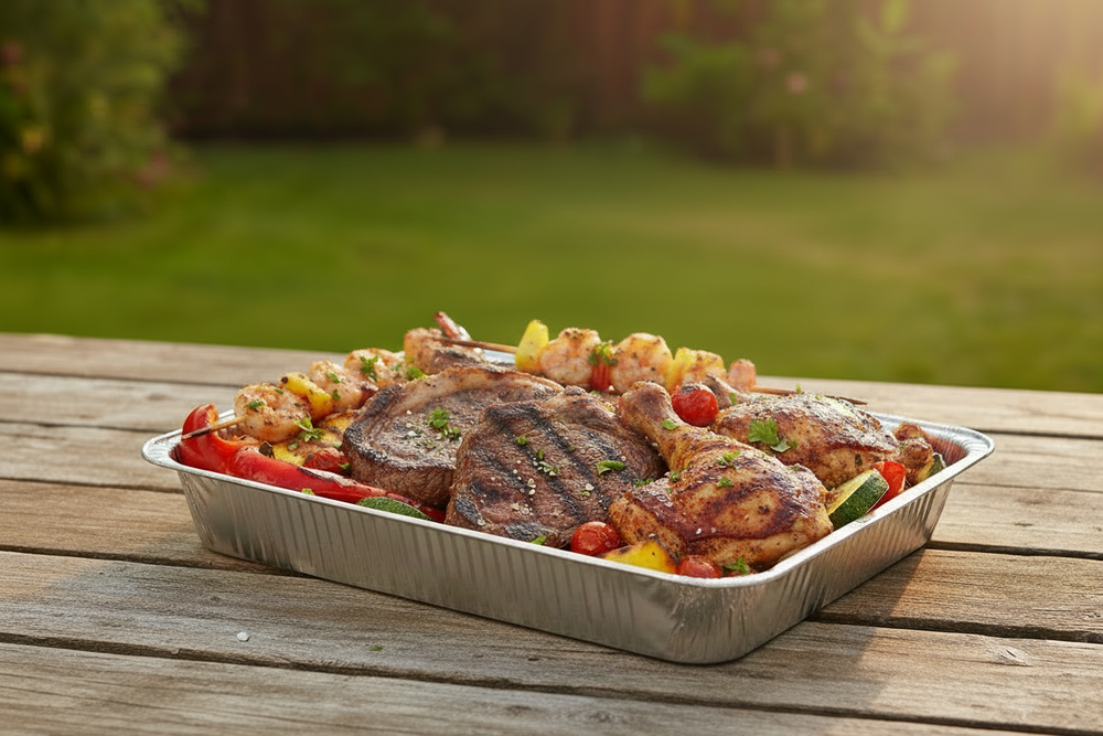 Cookinglife Grill BBQ Aluminium Trays / BBQ Grill Tray - 34 x 21 cm - 18 pieces