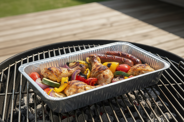 Cookinglife Grill Bandejas de Aluminio para BBQ / Bandeja para Parrilla BBQ - 34 x 21 cm - 18 unidades