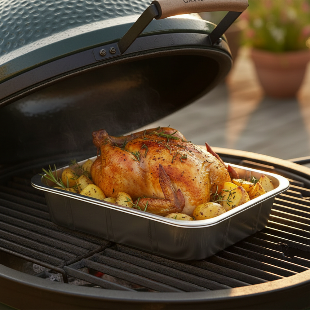 Cookinglife Grill BBQ Bandejas de Aluminio / Bandeja para Parrilla BBQ - 32 x 26 cm - Reutilizable - 5 unidades