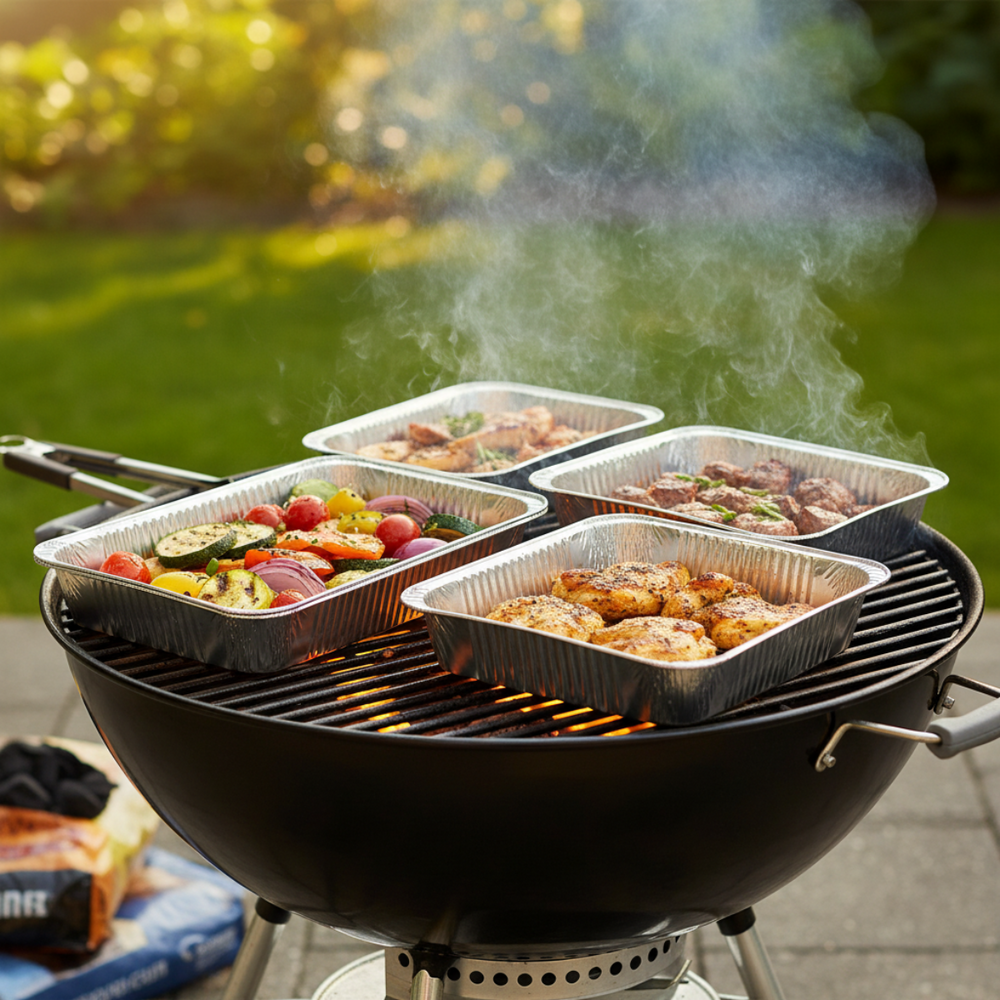 Cookinglife Grill BBQ Aluminium Trays / BBQ Grill Tray - 22 x 15 cm - 15 pieces