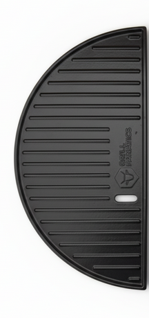 Cookinglife Half Moon Grill Plate / Cast Iron Plancha - Double-sided - Suitable for 46 cm Kamados