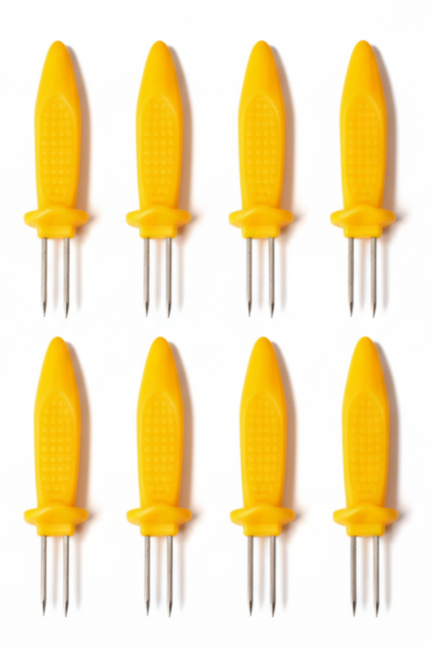 Cookinglife Grill Soportes para Mazorcas / Pinchos para Maíz - Acero Inoxidable - 8 unidades