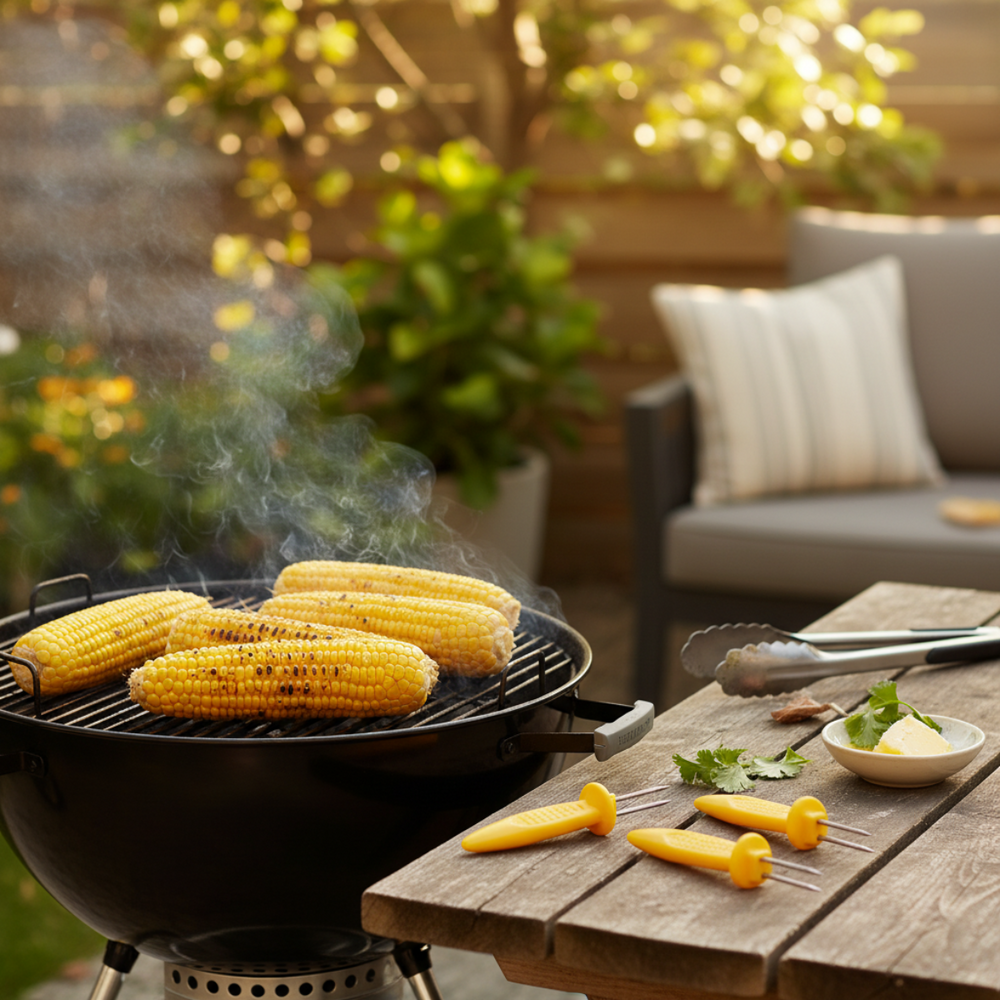 Cookinglife Grill Corn Cob Holders / Corn Skewers - Stainless Steel - 8 pieces