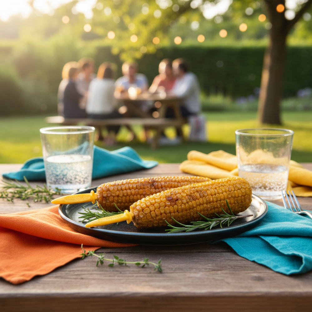 Cookinglife Grill Corn Cob Holders / Corn Skewers - Stainless Steel - 8 pieces
